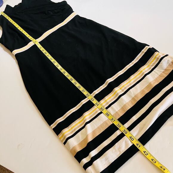 White House Black Market Striped Mock Neck Sheath Dress Size 8 Multicolored - Picture 9 of 10